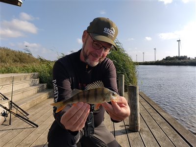 Finn med en aborre fra Vonå.